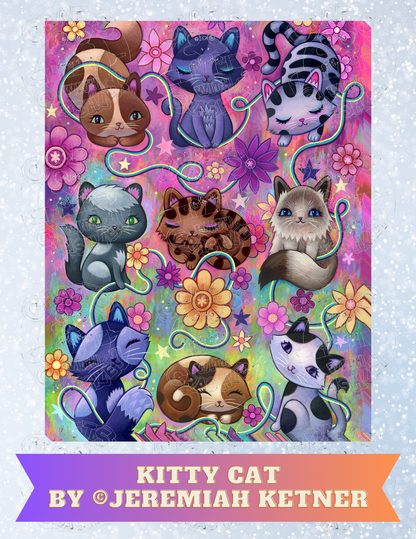 "Kitty Cat" by ©Jeremiah Ketner Decorative Diamond Painting Release Papers