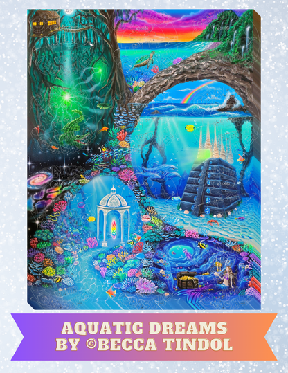 "Aquatic Dreams" by Becca Tindol Decorative Diamond Painting Release Papers