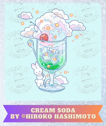 "Cream Soda" by ©Hiroko Hashimoto Decorative Diamond Painting Release Papers