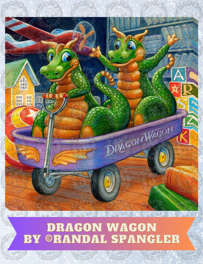 "Dragon Wagon" By ©Randal Spangler Decorative Diamond Painting Release Papers