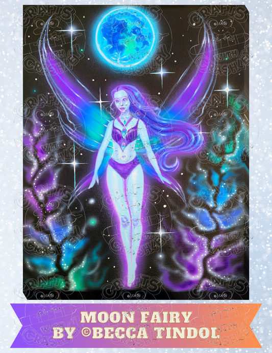 "Moon Fairy" by Becca Tindol Decorative Diamond Painting Release Papers