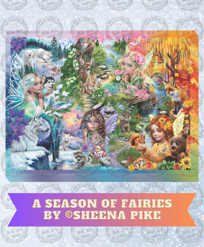 "A Season of Fairies" by ©Sheena Pike Decorative Diamond Painting Release Papers