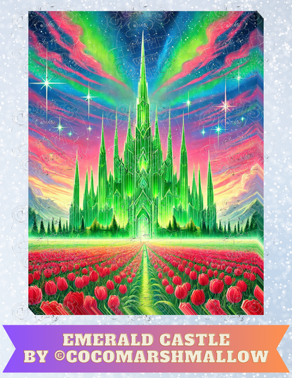 "Emerald Castle" by ©Cocomarshmallow Decorative Diamond Painting Release Papers