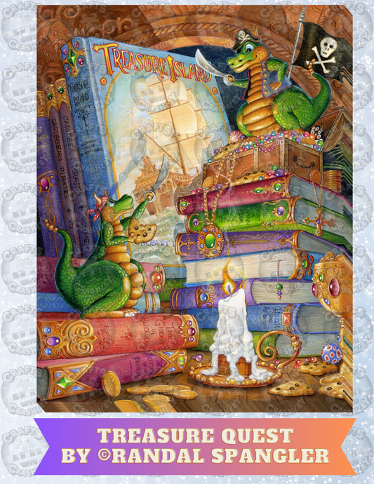 "Treasure Quest" By ©Randal Spangler Decorative Diamond Painting Release Papers