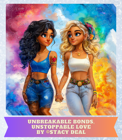 "Unbreakable Bonds, Unstoppable Love" by Stacy Deal Decorative Diamond Painting Release Papers
