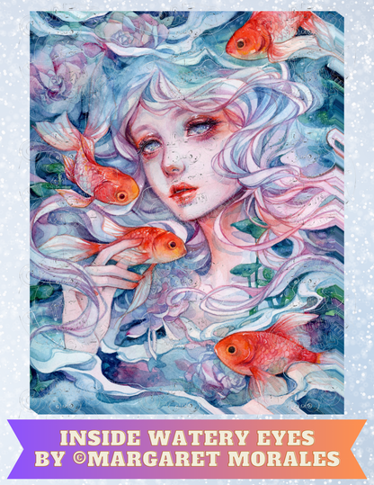 "Inside Watery Eyes" By ©Margaret Morales Decorative Diamond Painting Release Papers