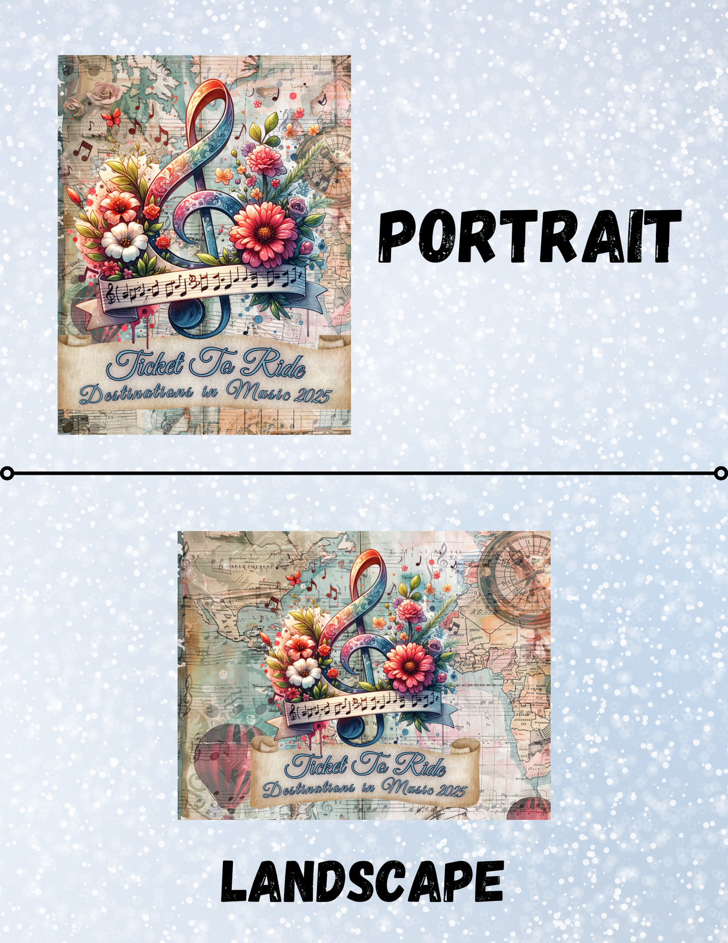 "#TicketToRide2025" Decorative Diamond Painting Release Papers