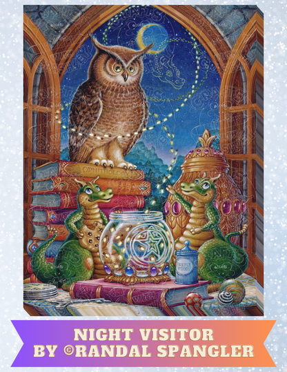 "Night Visitor" By ©Randal Spangler Decorative Diamond Painting Release Papers