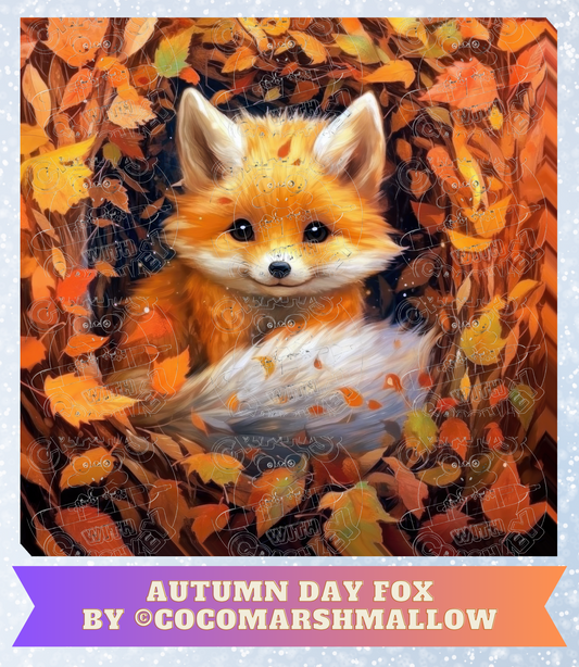 "Autumn Day Fox" by ©Cocomarshmallow Premium Decorative Release Papers for Diamond Painting