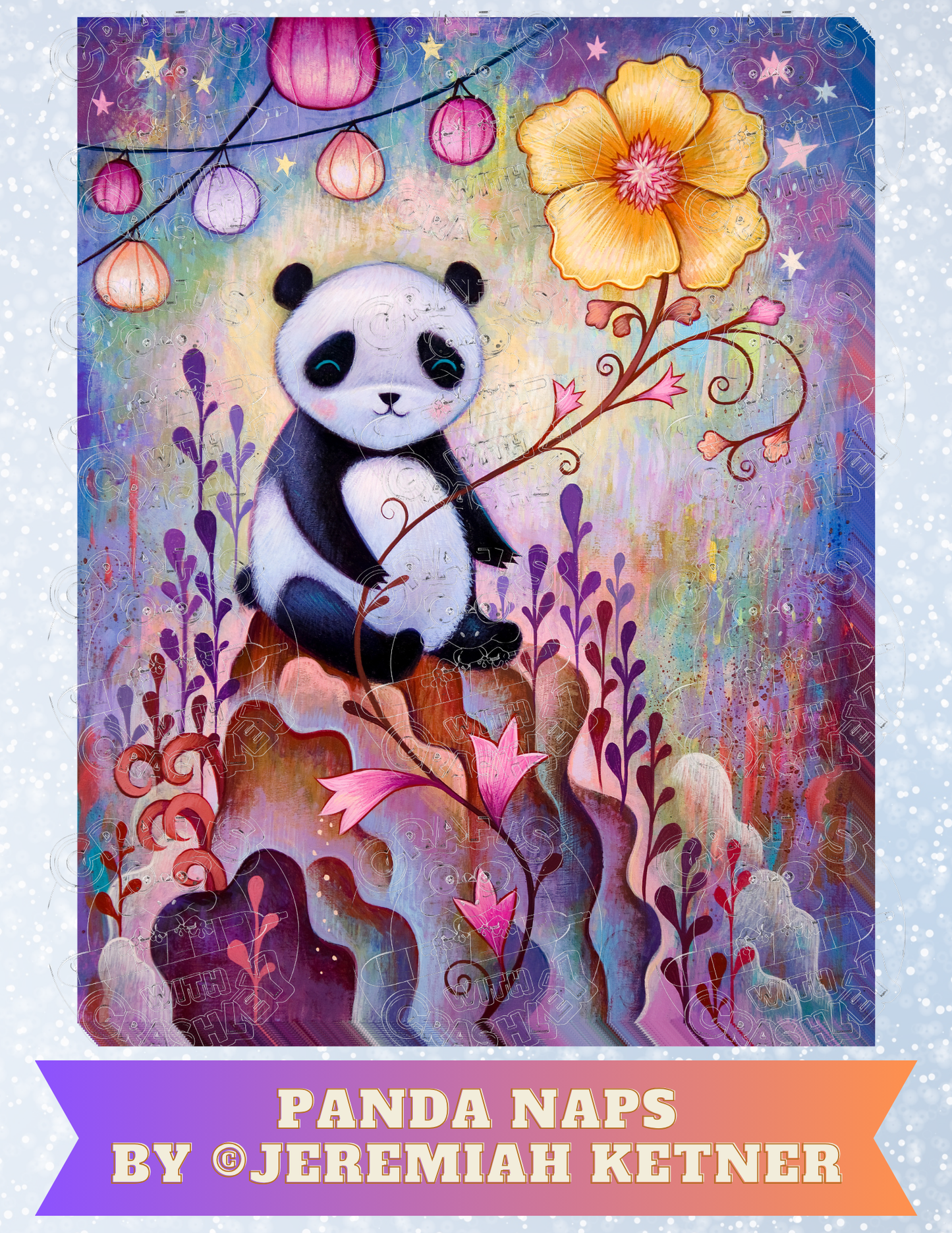 "Panda Naps" by ©Jeremiah Ketner Decorative Diamond Painting Release Papers