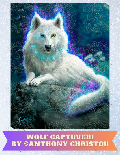 "Wolf Captuveri" By ©Anthony Christou Decorative Diamond Painting Release Papers