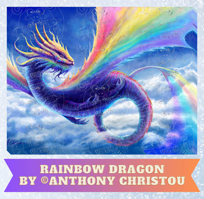 "Rainbow Dragon" By ©Anthony Christou Decorative Diamond Painting Release Papers