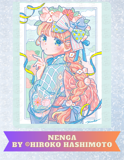 "Nenga" by ©Hiroko Hashimoto Decorative Diamond Painting Release Papers