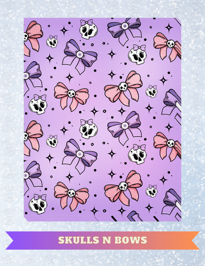 "Skulls N Bows" Decorative Diamond Painting Release Papers