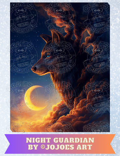 "Night Guardian" by ©JoJoes Art Decorative Diamond Painting Release Papers