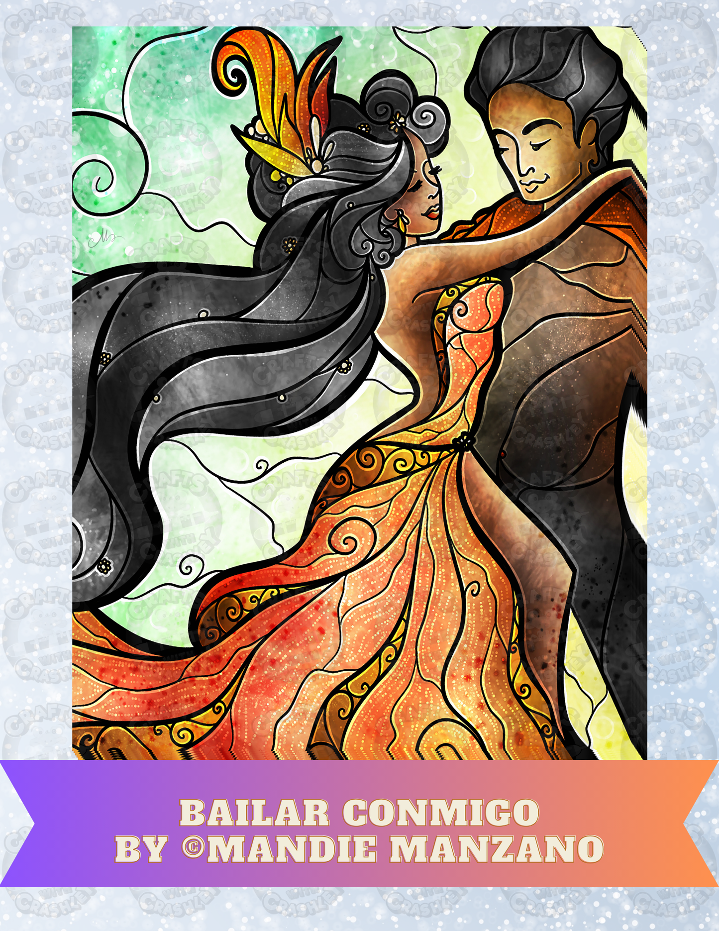 "Bailar Conmigo" by ©Mandie Manzano Decorative Diamond Painting Release Papers