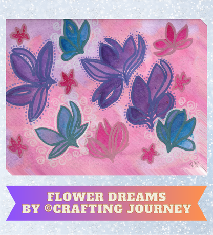 "Flower Dreams" By Crafting Journey Decorative Diamond Painting Release Papers