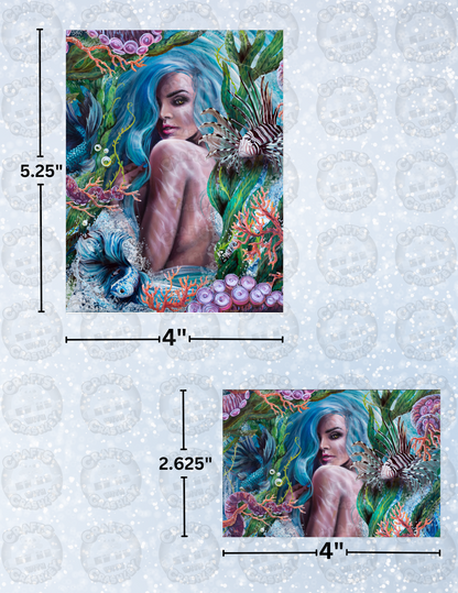 "Glass Mermaid" by ©Dakota Daetwiler Decorative Diamond Painting Release Papers