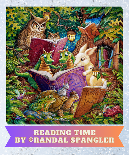"Reading Time" By ©Randal Spangler Decorative Diamond Painting Release Papers