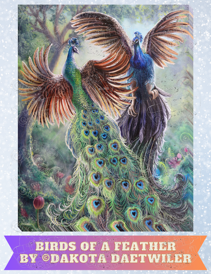 "Birds of a Feather" by ©Dakota Daetwiler Decorative Diamond Painting Release Papers