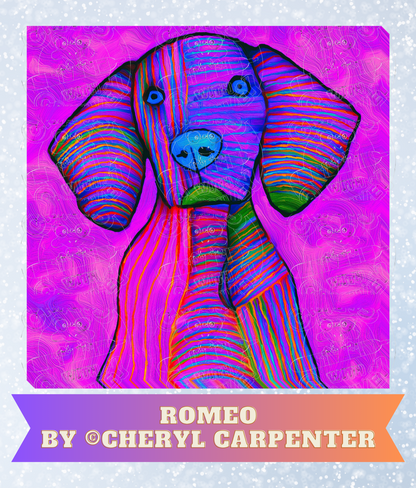 "Romeo" by ©Cheryl Carpenter Decorative Diamond Painting Release Papers
