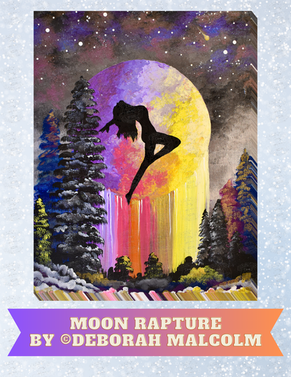 "Moon Rapture" by ©Deborah Malcolm Decorative Diamond Painting Release Papers