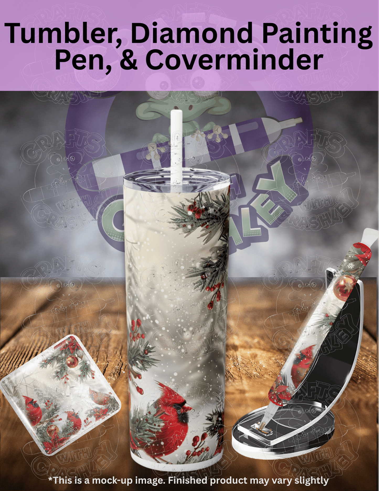 "Winter Cardinal Wishes" Premium Accessories for Diamond Painting