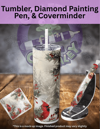 "Winter Cardinal Wishes" Premium Accessories for Diamond Painting