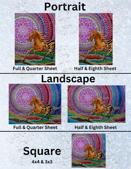 "Free Spirit" by ©Deborah Malcolm Decorative Diamond Painting Release Papers