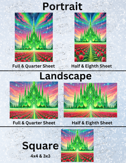 "Emerald Castle" by ©Cocomarshmallow Decorative Diamond Painting Release Papers