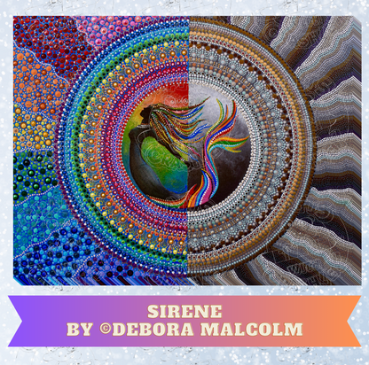 "Sirene" by ©Deborah Malcolm Premium Decorative Release Papers for Diamond Painting