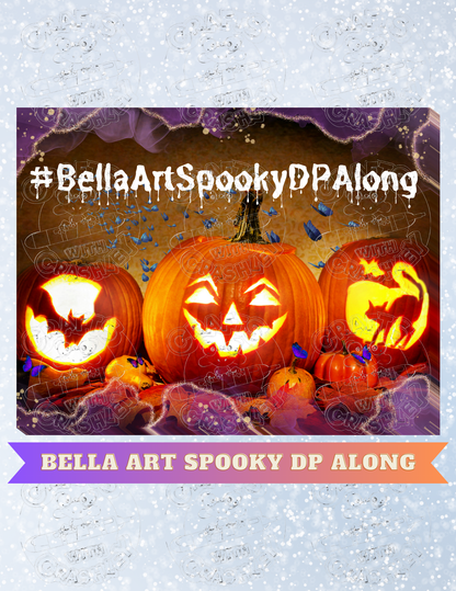 "Bella Art Spooky DP Along" Premium Decorative Release Papers for Diamond Painting