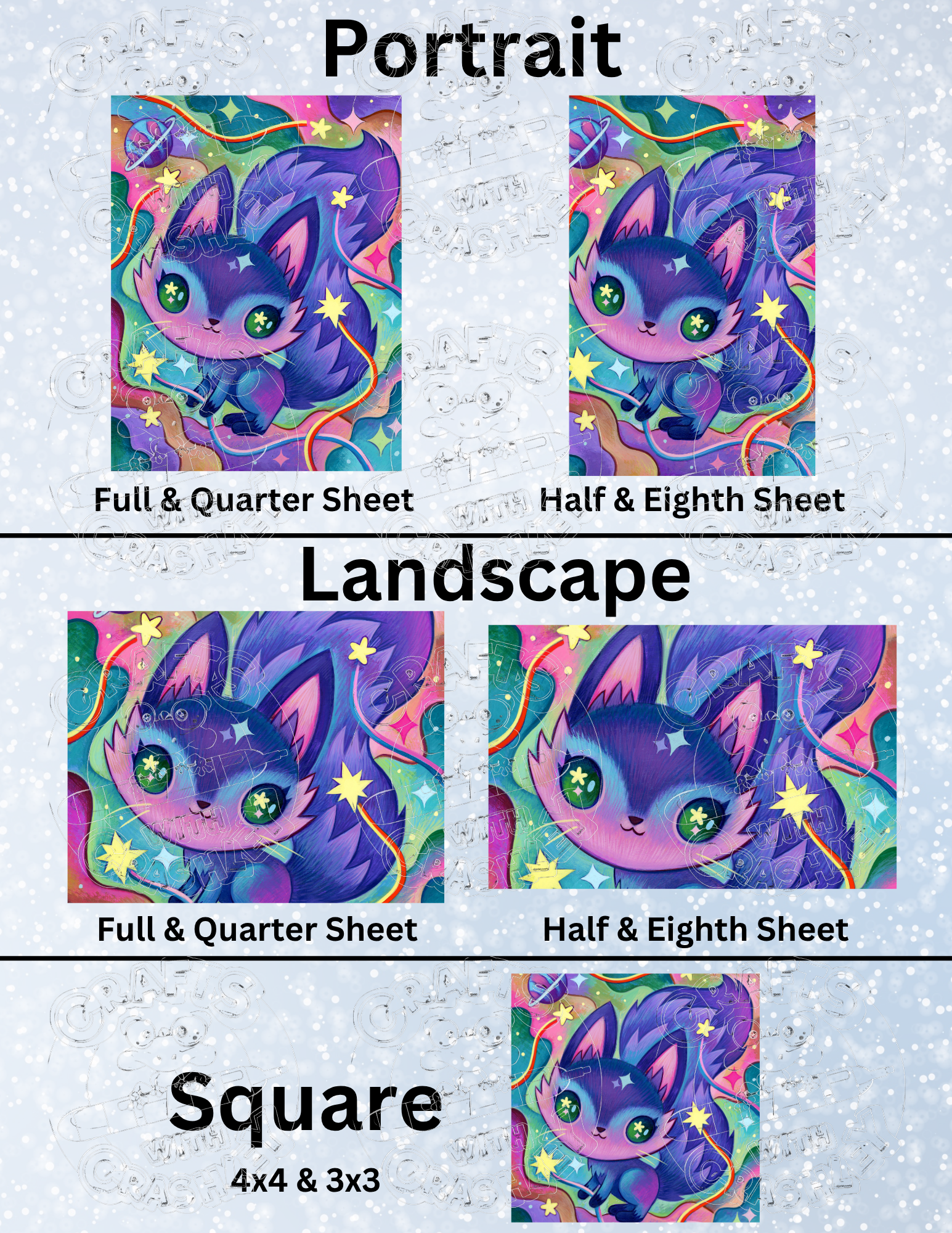 "Cosmic Fox" by ©Jeremiah Ketner Decorative Diamond Painting Release Papers