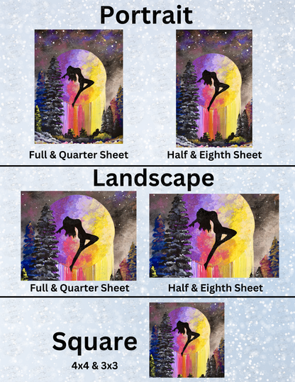 "Moon Rapture" by ©Deborah Malcolm Decorative Diamond Painting Release Papers