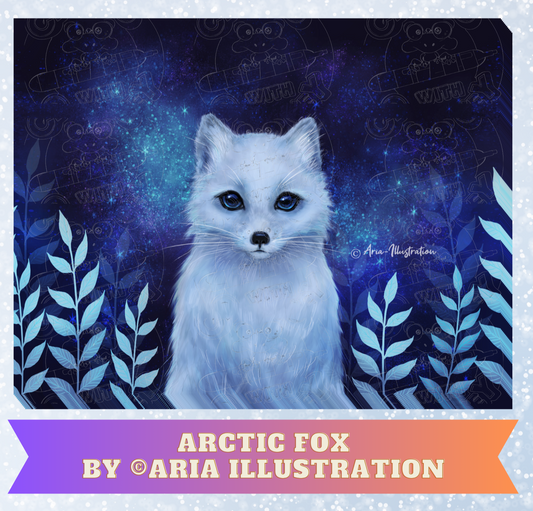 "Arctic Fox" by ©Aria Illustration Premium Decorative Release Papers for Diamond Painting