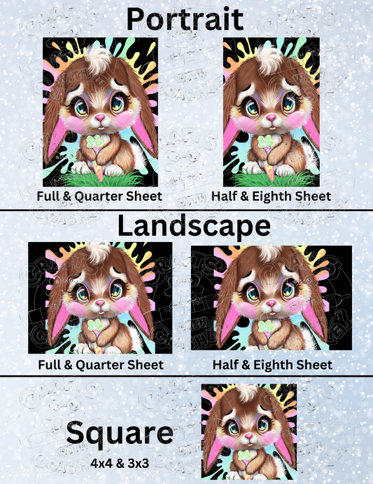 "Lil Bunny" by ©Sheena Pike Decorative Diamond Painting Release Papers