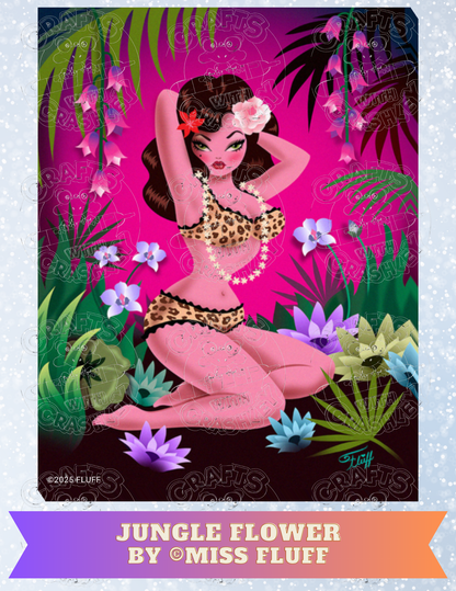 "Jungle Flower" by ©Miss Fluff Premium Decorative Release Papers for Diamond Painting