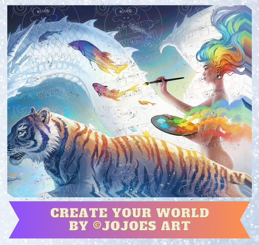 "Create Your World" by ©JoJoes Art Premium Decorative Release Papers for Diamond Painting