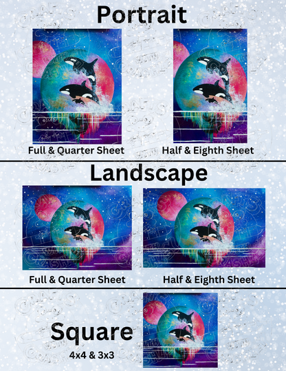 "An Evening Swim" by ©Deborah Malcolm Decorative Diamond Painting Release Papers