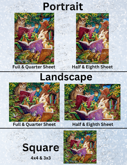 "Reading Time" By ©Randal Spangler Decorative Diamond Painting Release Papers