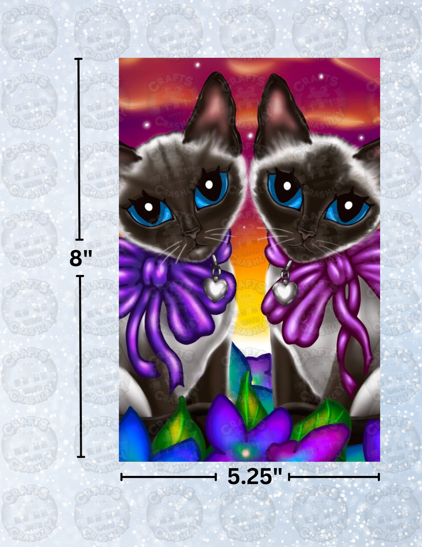 "Siamese Sisters" by Emma Casey Decorative Diamond Painting Release Papers