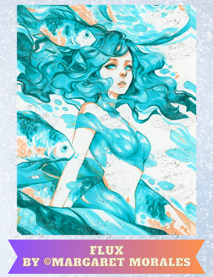 "Flux" by ©Margaret Morales Premium Decorative Release Papers for Diamond Painting