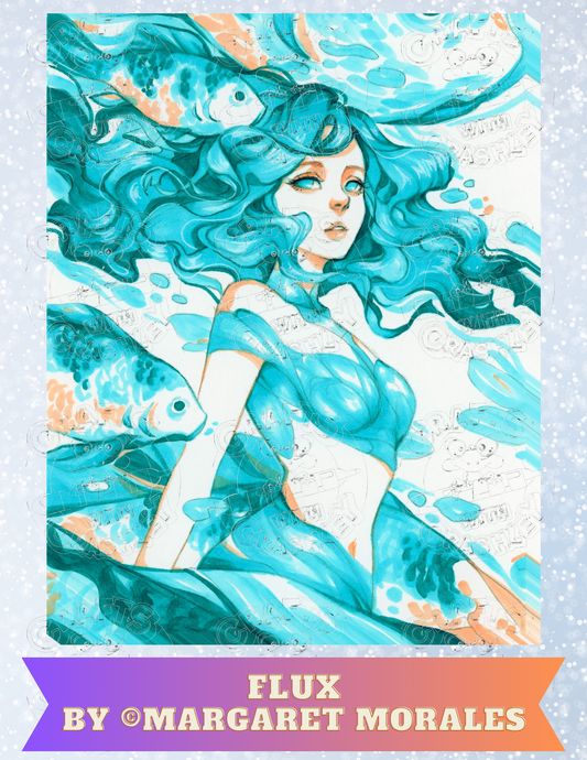 "Flux" by ©Margaret Morales Premium Decorative Release Papers for Diamond Painting