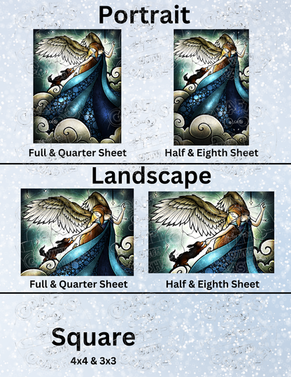 "All Dogs DO Go to Heaven" by ©Mandie Manzano Decorative Diamond Painting Release Papers