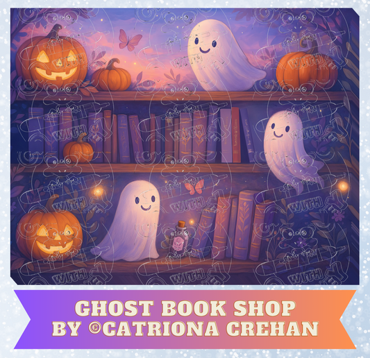 "Ghost Book Shop" by ©Catriona Crehan Premium Decorative Release Papers for Diamond Painting