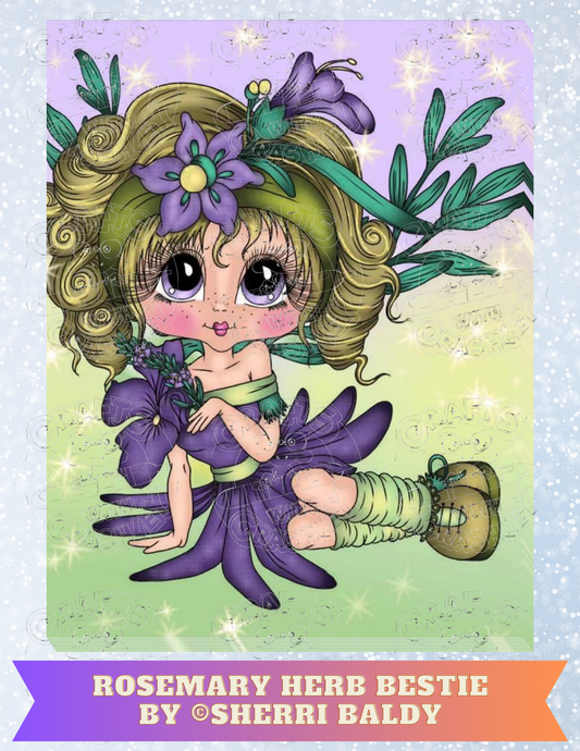 "Rosemary Herb Bestie" by ©Sherri Baldy Premium Decorative Release Papers for Diamond Painting