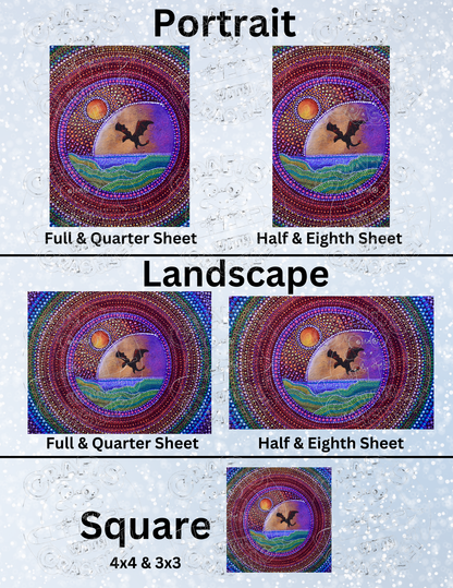 "Rainbow Flight" by ©Deborah Malcolm Decorative Diamond Painting Release Papers