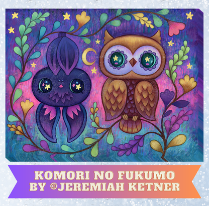 "Komori No Fukumo" by ©Jeremiah Ketner Premium Decorative Release Papers for Diamond Painting