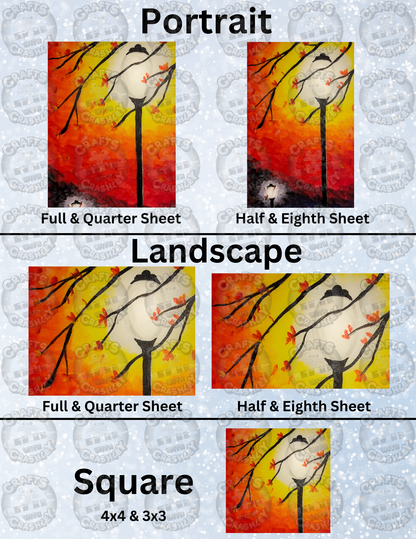 "Twilight Street Light" By Ginny Kollmeier Decorative Diamond Painting Release Papers