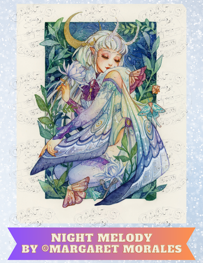 "Night Melody" by ©Margaret Morales Premium Decorative Release Papers for Diamond Painting